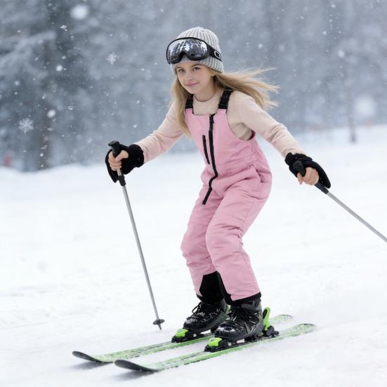 Kids Insulated Snow Bib Overalls Waterproof Winter Warm Snowboard Ski Pants Windproof Snowsuit for Boys Girls