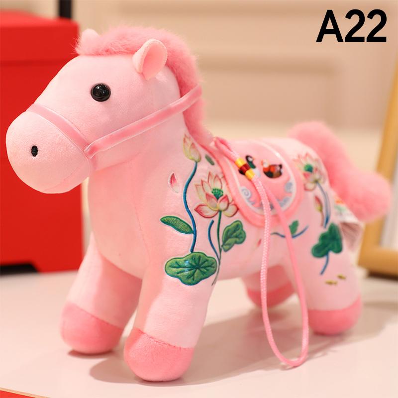 Horse Key Chain Mini Horse Pendant Keychain Plush Toy Horse Gift Set For Good Luck Home Decor Cute Chinese Zodiac Ornament