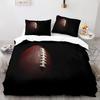 American Football Duvet Cover Set Queen/Full/King Size Skull Bedding Set 3pcs for Kids Boys Teens Sports Gaming Comforter Cover