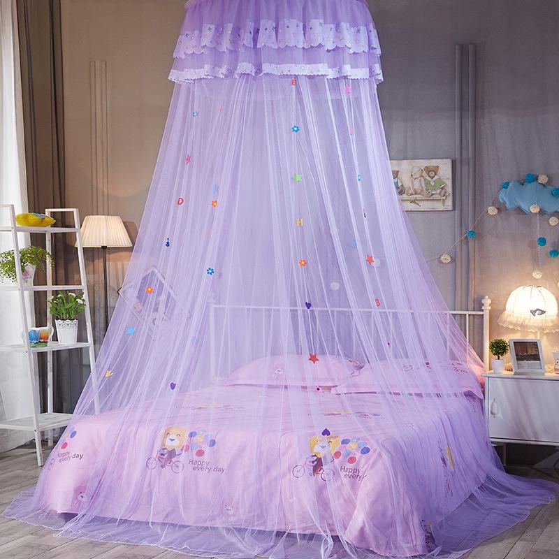 

Hanging Dome Mosquito Net: Freestanding, No-Installation Canopy for Cribs or Toddler Beds 0.9-1.5m Bed фиолетовый