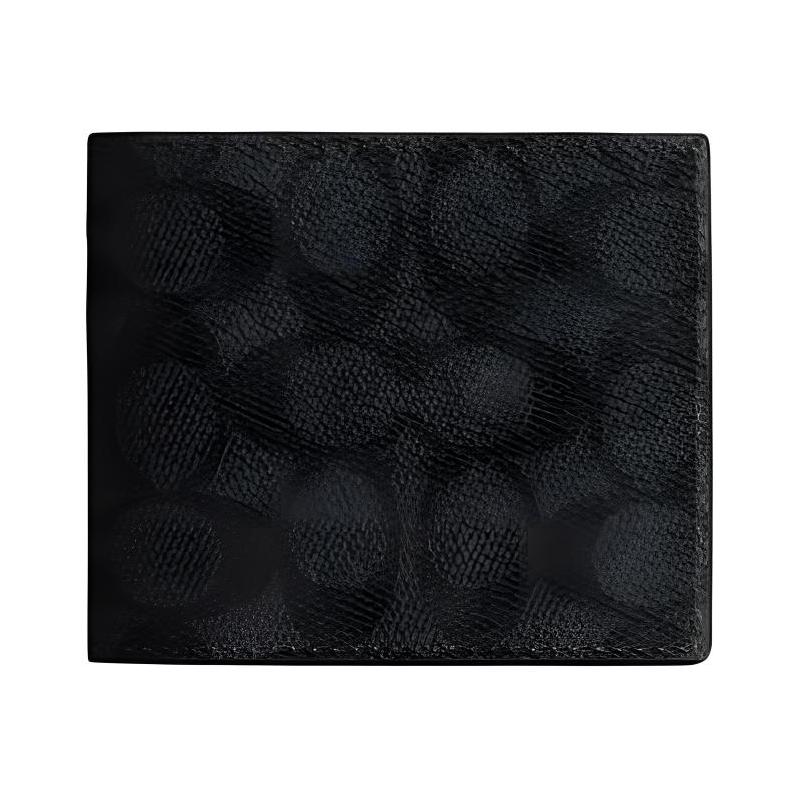 COACH Billfold Wallet 10 Brand Embossed Print Coated Canvas Wallet Small Men s Black black чёрный