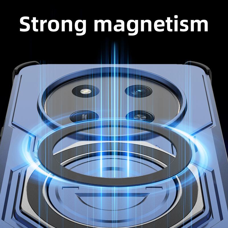 KEYSION Shockproof Magnetic Case for HONOR X9c 5G X9c Smart Upright Live Metal Ring Stand Phone Cover for Honor Magic 7 Lite 5G