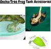 Animal Habitat Leaf Suction Cup Reptile Basking Area Resting Terrace Suction Cups Accessories Simulated Leaves for Geckos