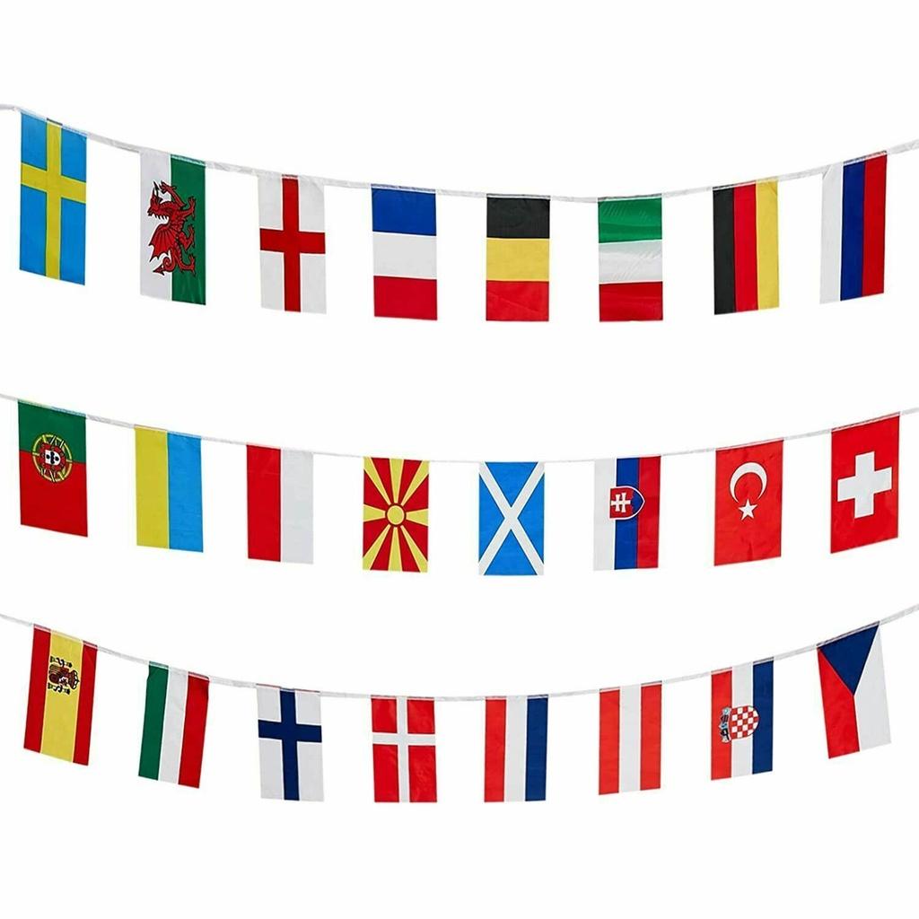 Євро Прапорці 2021 Преміум Якості Турнірні Прапори Для Всіх 24 Націй У Яскравих Кольорах