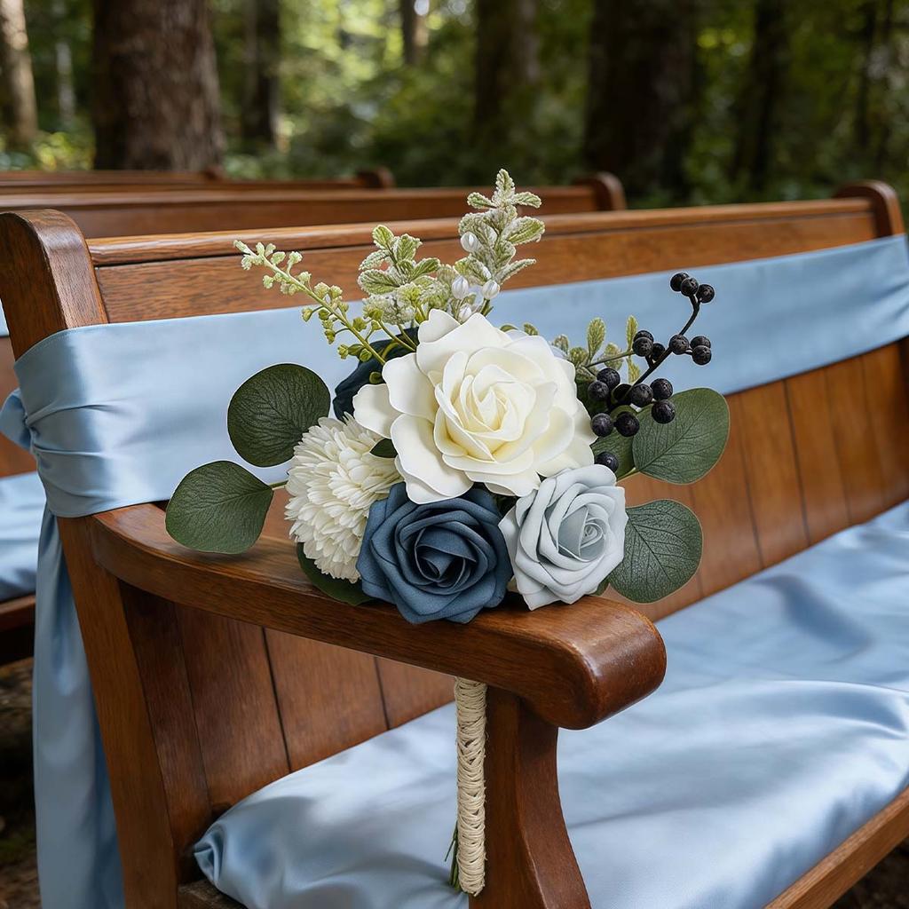 Hochzeit Kunstrosen Brautjungfernsträuße Ländliche Kleine Hochzeits-Tischdekorationen für Party Zeremonie Heiratsantrag Esstisch Dekoration
