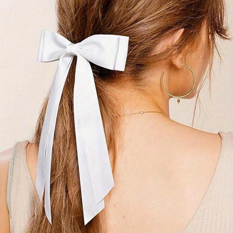 Doppelstöckige Schleifen-Haarspange, Geeignet für Damen für den Alltag/Urlaub/Arbeit, Krokodilklemme Haar-Accessoires Klauen-Klemmen Haarkrallen Haarspangen