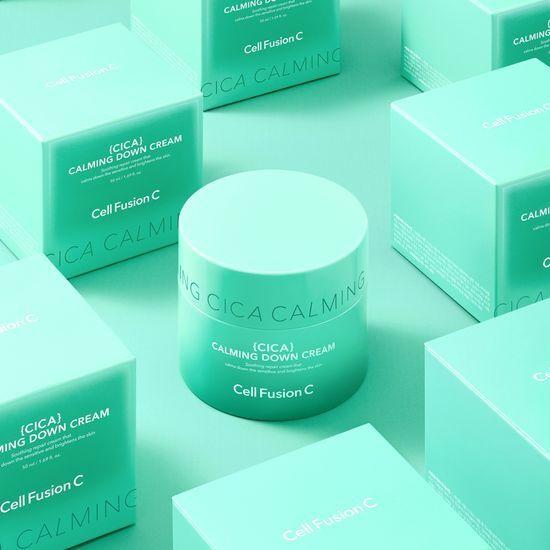 Sensitive Skin Soothing/Cooling Moisturizing Cream Cell Fusion C Post Alpha Cica Calming Down Cream 50ml Promotion (+50ml Refill)