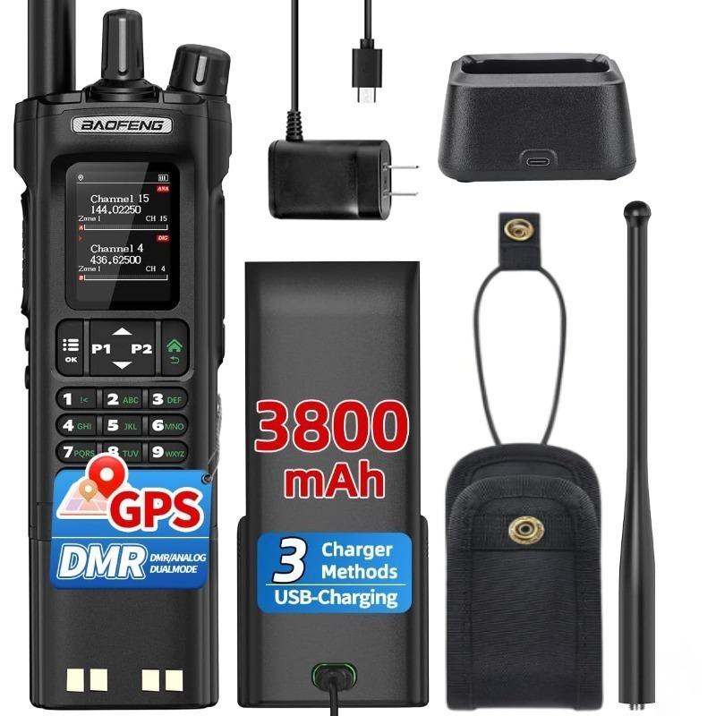 BAOFENG DM32 Walkie Talkie UV DMR GPS/APRS 10W Programming Multi Band Wireless Copy Frequency Type-C UV32 Ham Two Way Radio