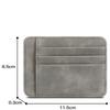 Multi-card Slot Solid Color Portable Leather Card Case Unisex Bank Credit Card ID Bus Card Holder Travel Organizer Wallets