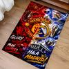 1pc Football Club Logo Print Area Rug - Soft,Washable Non-Slip Indoor Mat for Office Chairs,Living Room,Home Office Decorative Rug