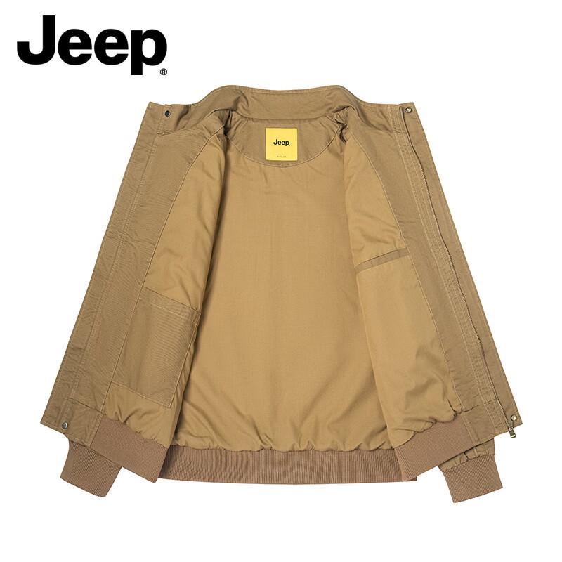 Jeep Men's Vintage Washed Stand-Collar Casual Jacket