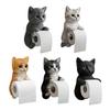 Wall Mount Toilet Paper Roll Holder Resin Animal Paper Towel Holder Decorative Cat Shape Paper Stand Kitchen and Bathroom Use