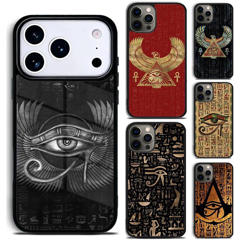 Egyptian Eye Of Horus Phone Case For iPhone 17 16 15 14 13 12 11 Pro Max Plus 17Air Soft Silicone Cover
