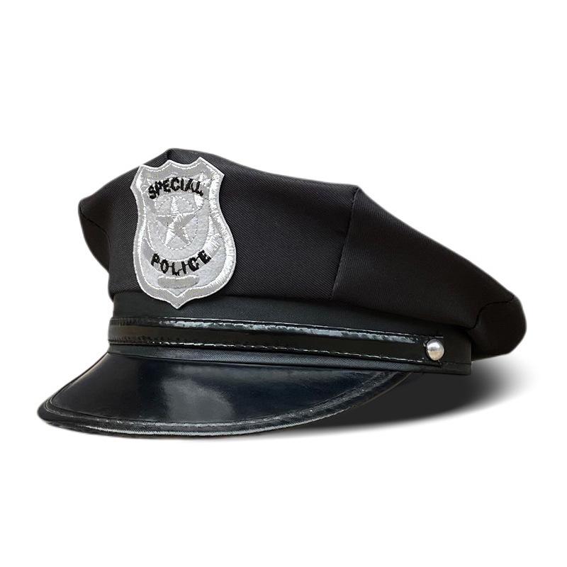 US Police Costume Hat: Octagonal Role-Playing Accessory