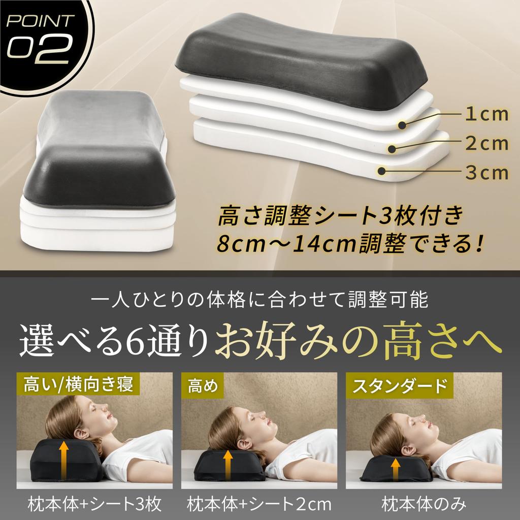 GOKUMIN Memory Neck Height Made by a Japanese Suitable for Sleeping on Your Back or Fits the Ergonomic Curve Contains Bamboo Breathable Premium Memory