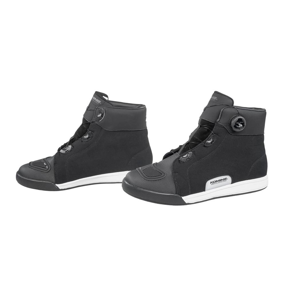Komine 2025 Model Dial Fit WP Riding Wide Dial Size cm BK-301 Sneakers, Waterproof, Fit, Black, 25.5