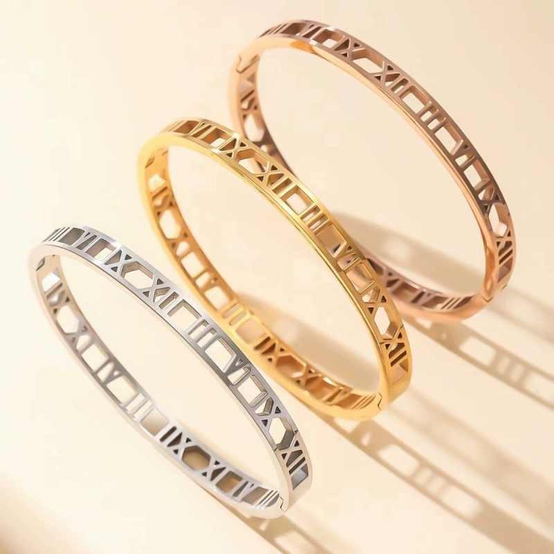 Minimalist Roman Numerals Bracelet For Women And Men Fashion Jewelry