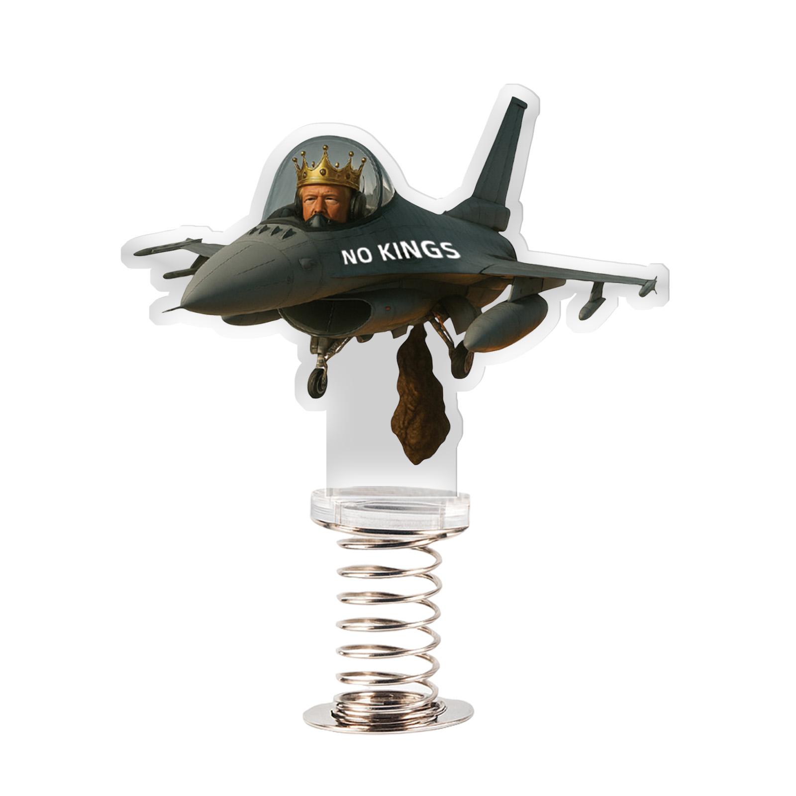 

Funny Acrylic Fighter Bobblehead, Spring Stand Aircraft Desktop Decoration, Novelty Acrylic Pendant With Realistic Design, Cute Car//Desk Ornament One Size