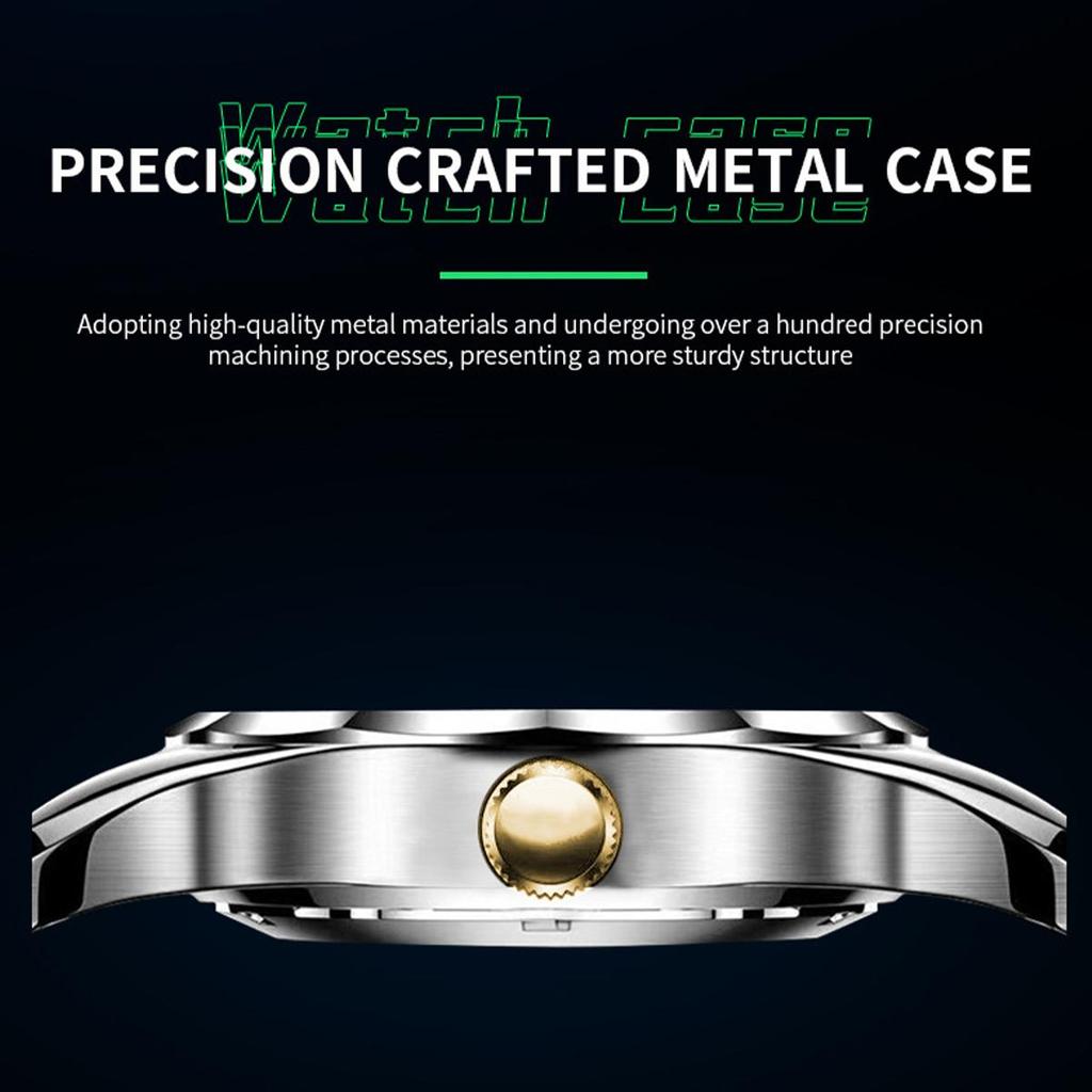 VA VA VOOM Luxury Men’s Quartz Watches Man 30m Waterproof Luminous Date Week Stainless Steel Men Watch Casual Sports Women Quartz Watches Male Clock