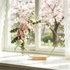 Gold Floral Garland Frame Triangle Moon Shape Hollow Out Metal Hoop Wreath Frame  Wedding Decor