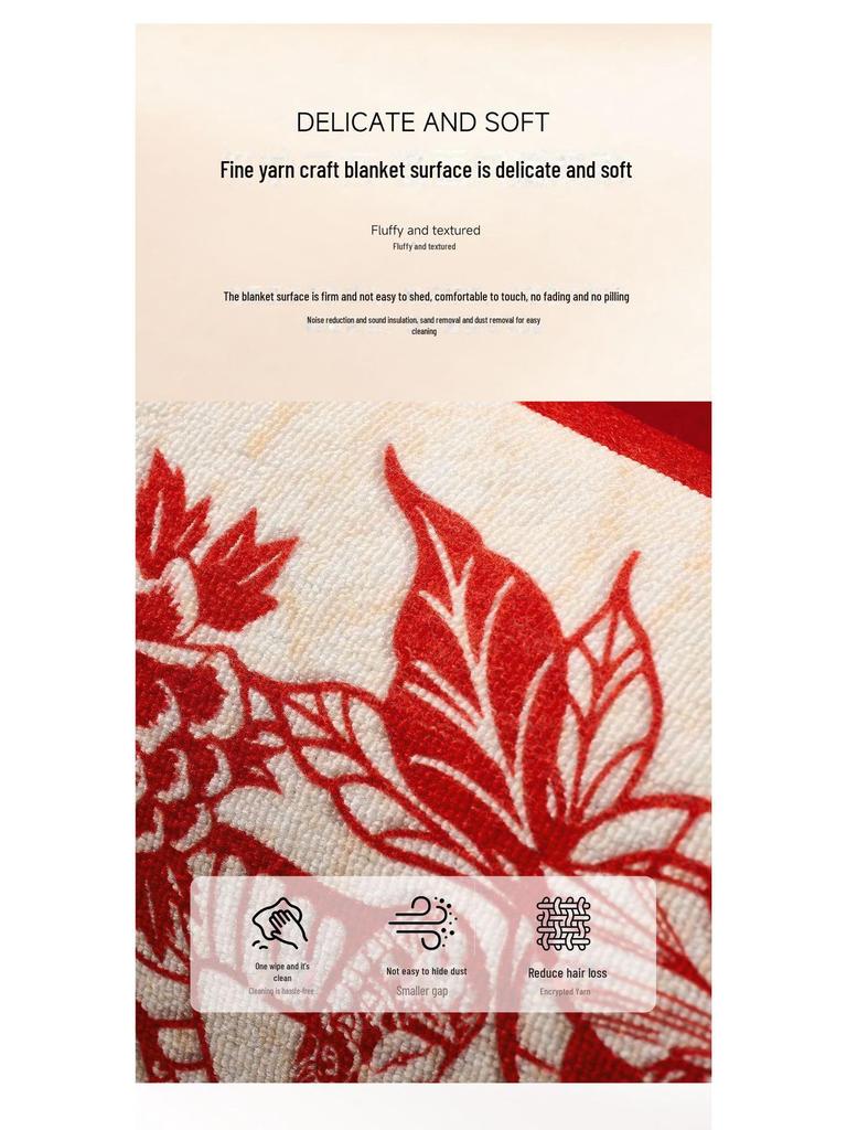 Red Festive Snake Year 2025 Anti-Slip Door Mat for New Home - Customizable Foot Mat for Entrance
