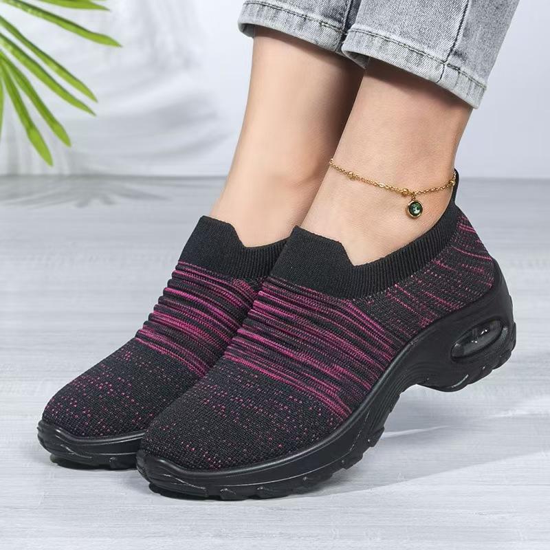 Spring and Autumn One-pedal Women's Single Shoes Casual Sports Socks Shoes Platform Casual Non-slip Lazy Shoes Fashion Round Head