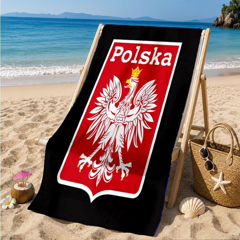 Eagle Of Poland: Symbolic Strength Beach Towel, Quick-drying, Easy To Care For, Suitable for Both Fitness and Beach Vacations,Sports Essential