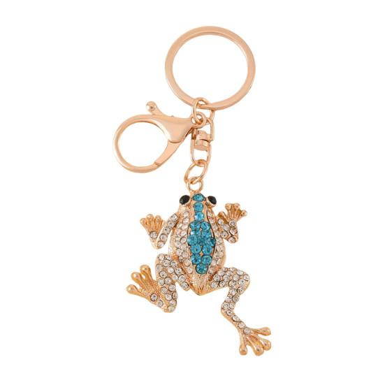 Toad Key Chain Rhinestone Toad Keychain Sparkly Lucky Money Frog Toad Charm with Key Ring Bag Charm for Men Women