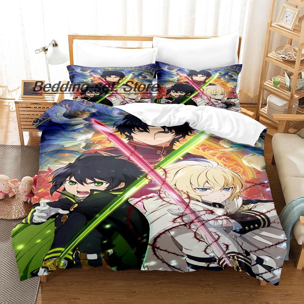2014 Seraph Of The End Bedding Set Single Twin Full Queen King Size Bed Set Teenager Bedroom Duvetcover Sets Anime Bed Sheet Set