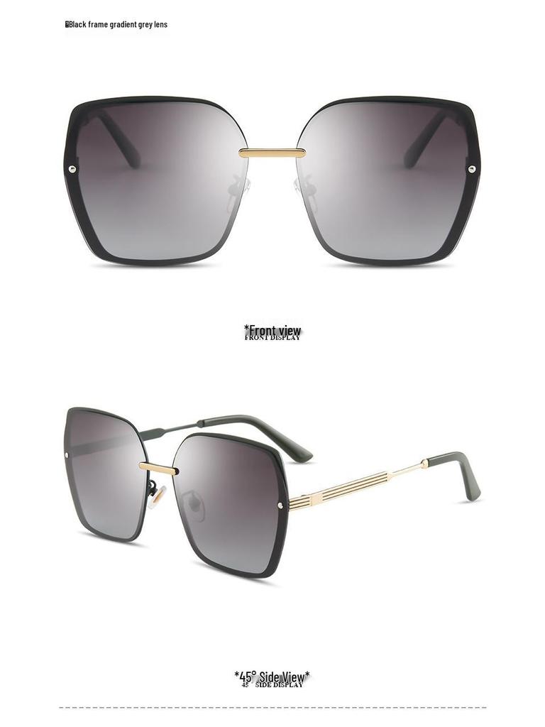 New Women's Polarized Sunglasses - Fashionable European and American Street Style Metal Trend