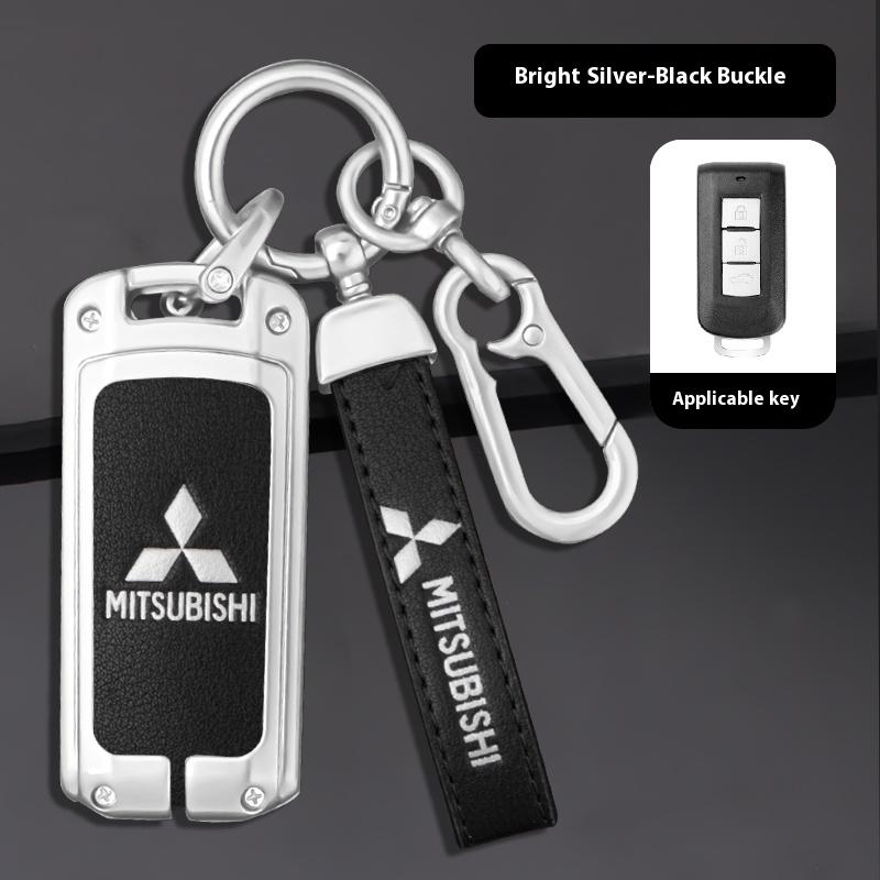 Car Zinc Alloy Key Case Bag Metal Key Shell For Mitsubishi Outlander Pajero L200 Triton Colt Lancer Ex Evolution X Ralliart Asx