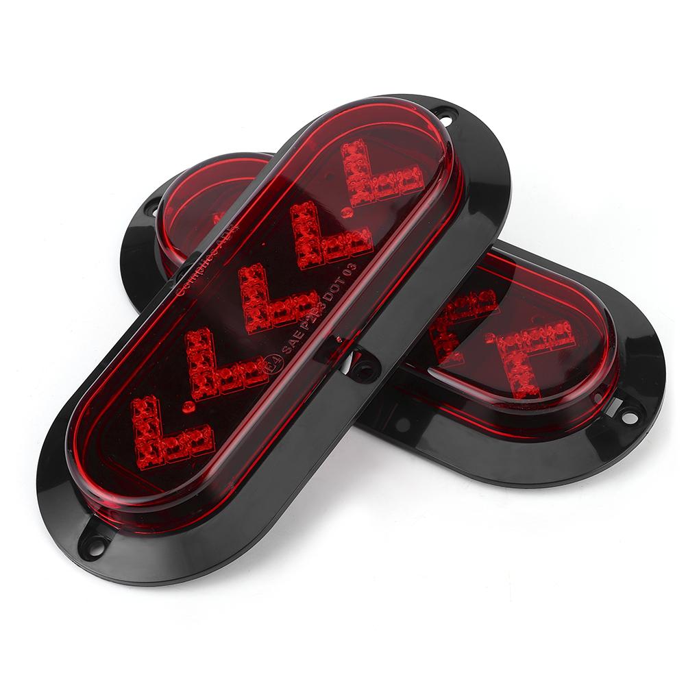 

2 шт. 6 дюймов 25 светодиодов задний фонарь водонепроницаемый овальный стоп-сигнал для лодки квадроцикла грузовика прицепа