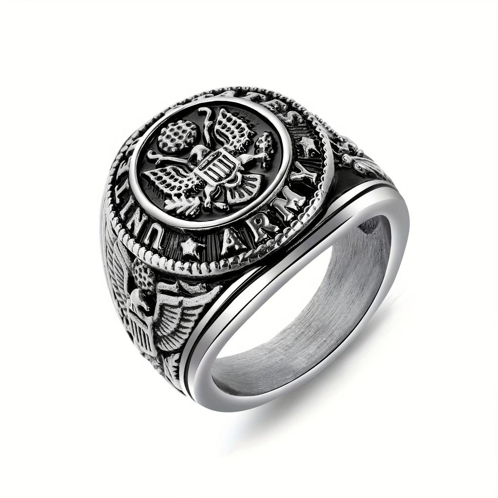 Vintage Eagle Design Men's Ring Stylish Cool Band