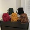 Nylon Bohemian Fringed Crossbody Bag Square Bag Tassel Shoulder Bag Bohemian Shoulder Bag  Daily