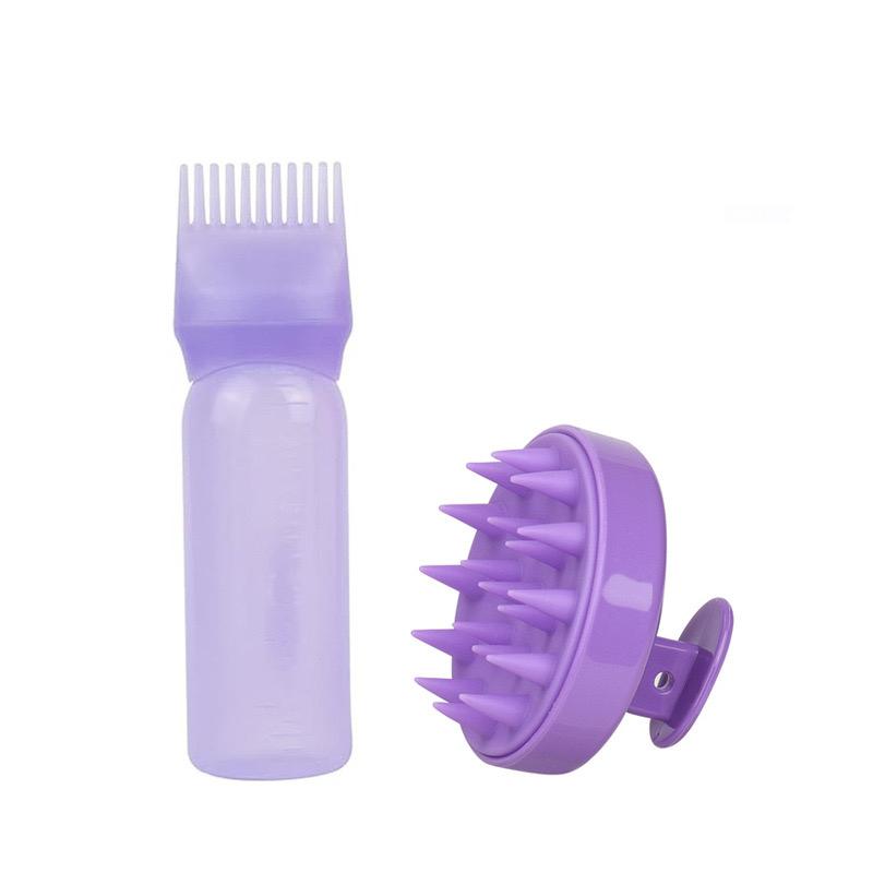 

Массажер для кожи головы, щетка для шампуня и расческа для корней, флакон-аппликатор, 2 комплекта