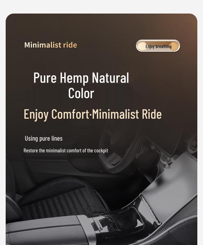 All-Season Cotton & Linen Car Seat Cushion for Sedans, SUVs, Off-Road Vehicles & Trucks - Model YM3