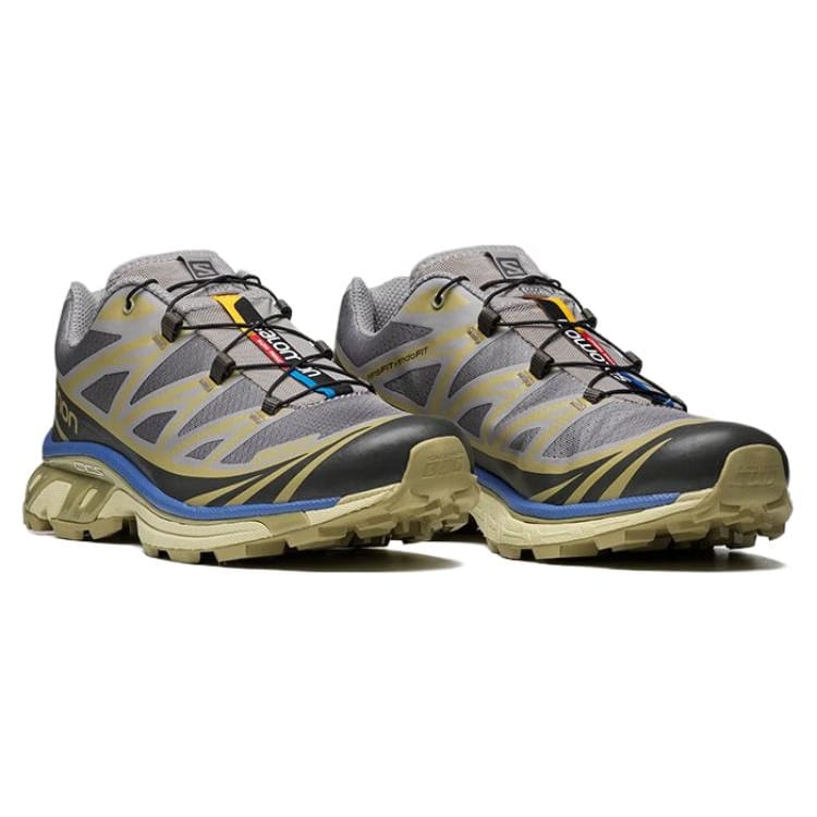 SALOMON XT 6 Cushioning Abrasion Resistant Low Top Casual Shoes Unisex Gull Gray Color L47147900