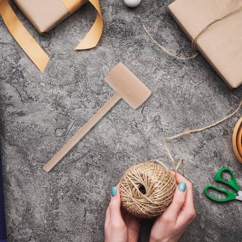 GALPADA Leatherworking Hammer, Versatile Wooden Hammer for Leather and Woodworking Projects