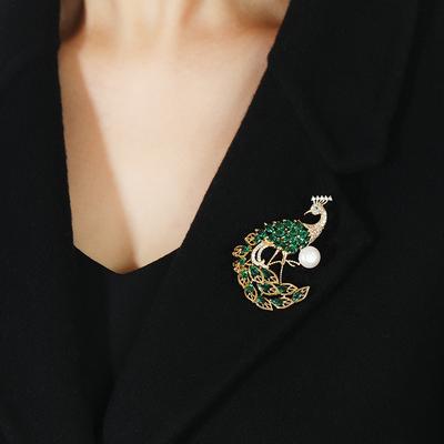 Phoenix Laiyi Premium Sense Kryształowa Broszka Perła Słodkowodna Premium Temperament Damska Broszka Garnitur Sweter Paw Pin