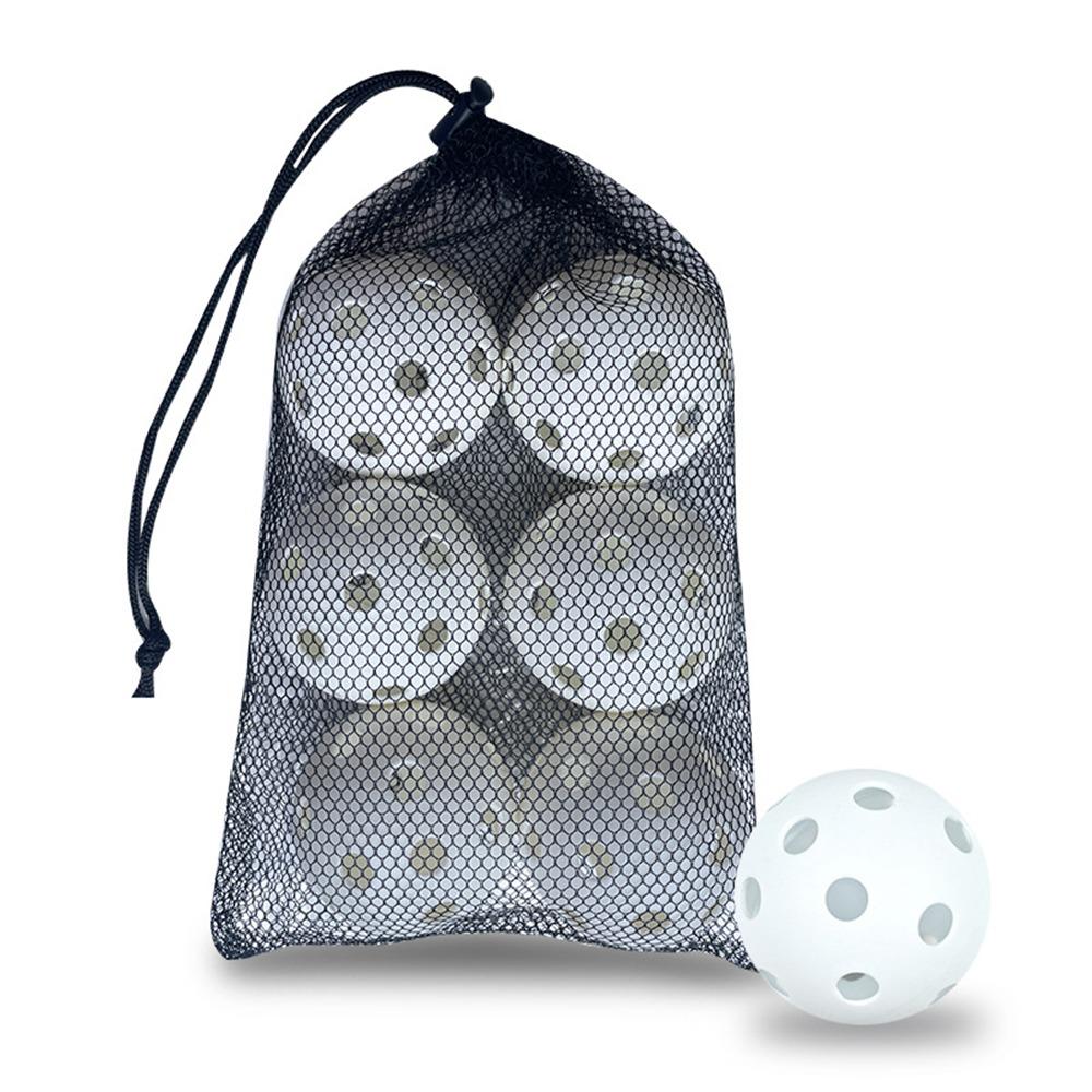 6pcs PVC Pickle Balls with Bag Balanced Competition Ball Portable Pickleball Balls  Indoor