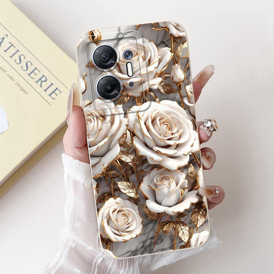 Beautiful Floral Phone Case For Infinix Hot 30 5G X6832 Soft Silicone Shockproof Cases For Infinix Hot30 5G Cover Bumpers