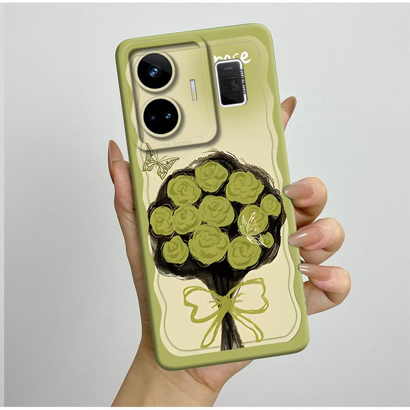 For Realme GT3 GT Neo 5 RMX3706 RMX3709 Case Aesthetic Pretty Butterfly Flowers Shockproof Silicone Soft Cover Protective Casing
