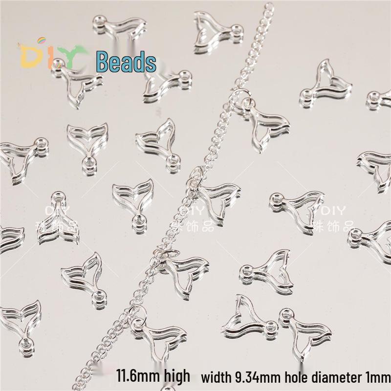 Starlight Moon Bell Pendant Tassel Jewelry DIY Materials - Silver Necklace/Bracelet Beading Accessories