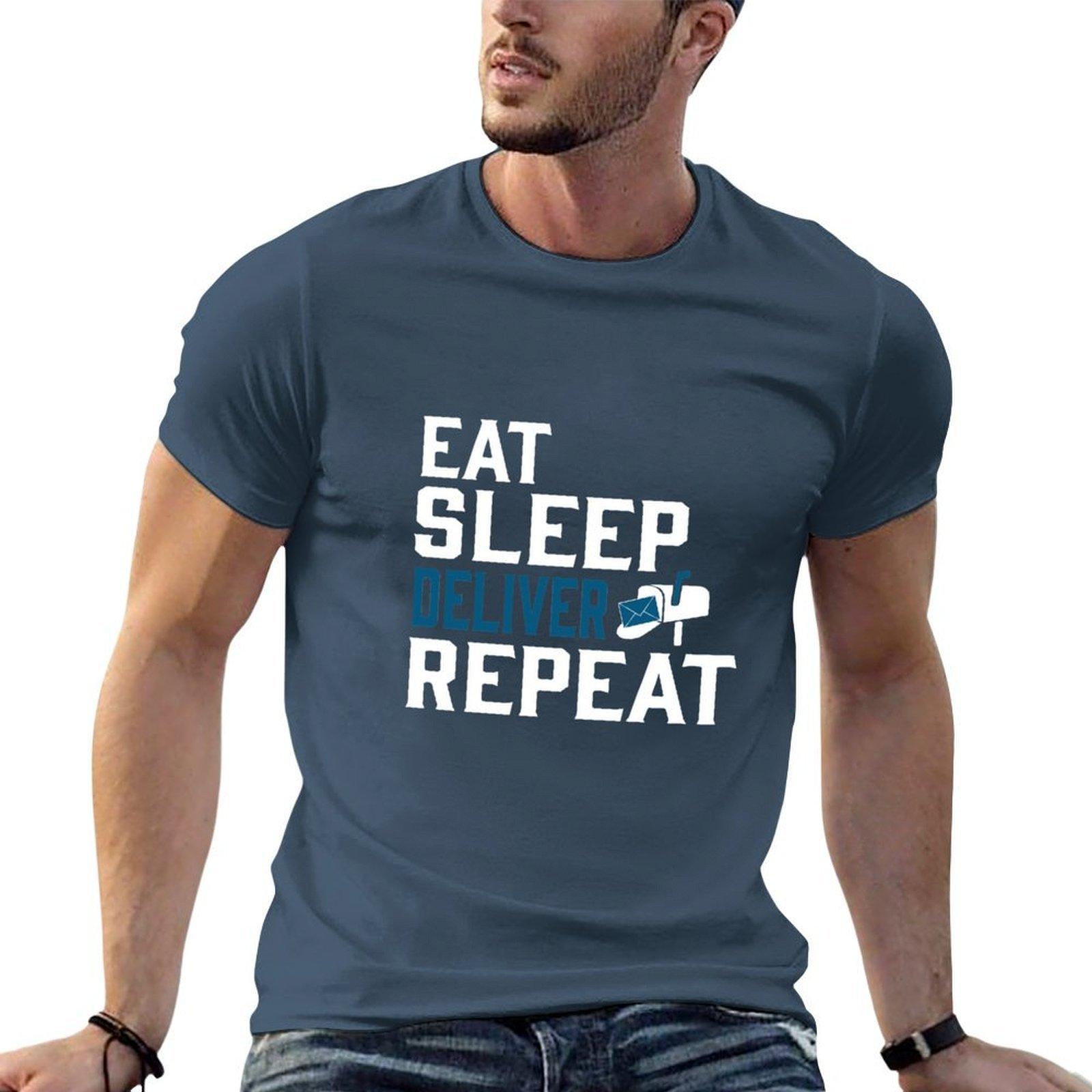 Eat Sleep Deliver Repeat Funny Postunisex Gift Tshirt Funny T Shirts Unisex Unisex T Shirt Designer T Shirt Unisex Designer Tshirt S
