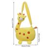 Cartoon Animal Giraffe Plush Crossbody Bag Girly Large Capacity Portable Cute Funny Giraffe Shape Shoulder Bag With Zipper Gifts