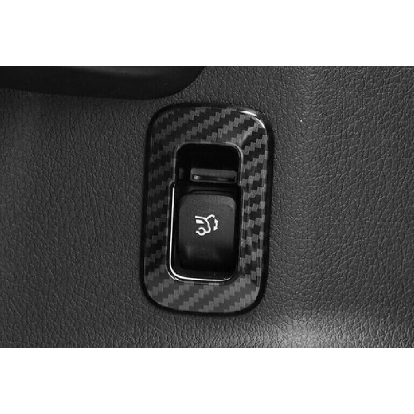 For Benz GLA Car Inner Tailgate Rear Door Switch Cover Trim -22 Carbon Fiber
