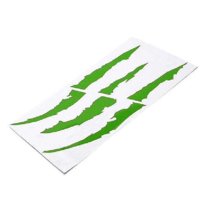 Light Green Eye Scar Mark, Scratch Shape Decal For Car Headlight Decoration