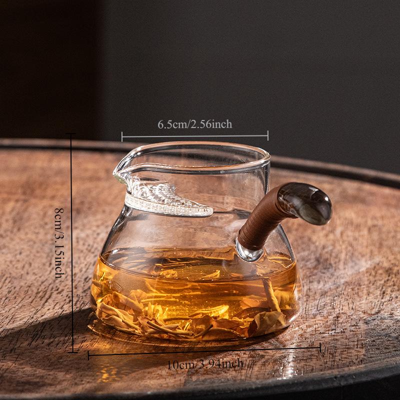 Glass Crescent Tea Separation Heat Resistant Integrated Tea Cup Tea Set прозрачный