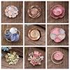 Heiß verkaufende emailierte geometrische Blume magnetische Brosche, modische kreative Blumenbrosche für Damen