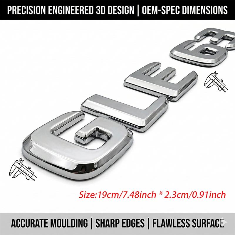 3D ABS Car Rear Trunk Letters Emblem Badge GLE 63 GLE 53 GLE 43 Glossy Black Chrome Decal Sticker For Benz W166 W167 Accessories